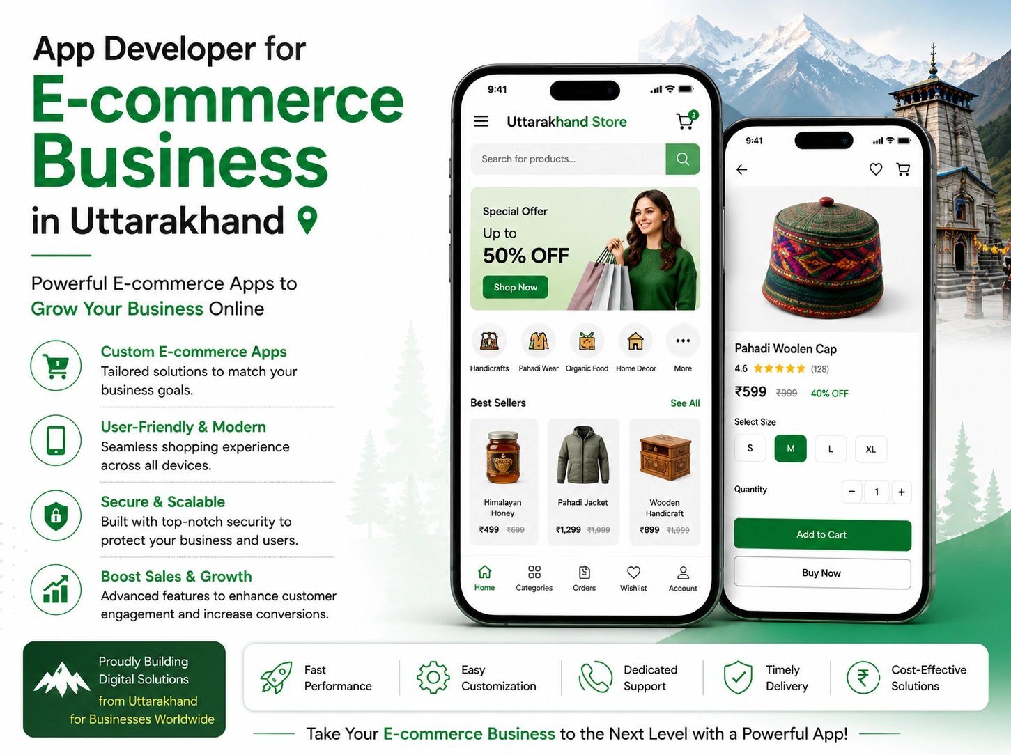 Custom E-commerce App Development Company features